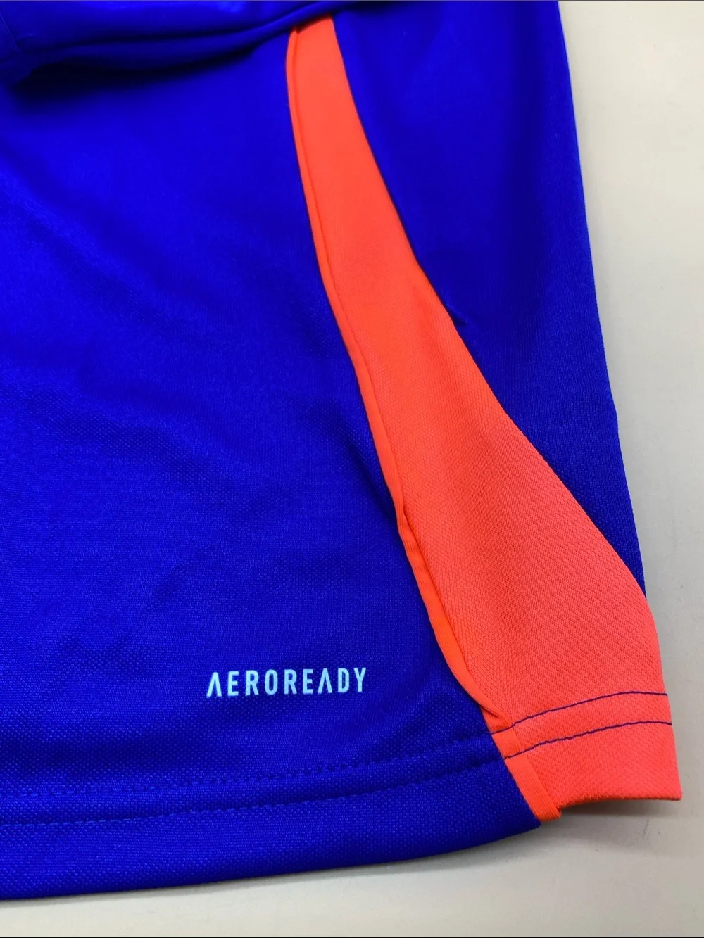 adidas Men’s Royal Blue Half-Zip Track Top with Orange Accents